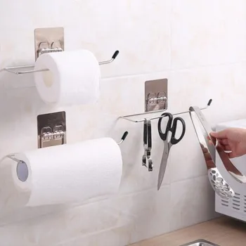 1/2 adet Asılı rulo kağıt havlu tutucu rulo kağıt havlu tutucu mutfak havlusu raf standı Banyo Standı Kağıt Raf Ev Depolama Rafları