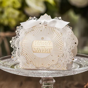 10-30 adet Avrupa Beyaz Düğün şeker kutusu İyilik Evlenmek Kraft kağit kutu İçi Boş Doğum Günü Partisi Hediye Kutusu Ambalaj Malzemeleri