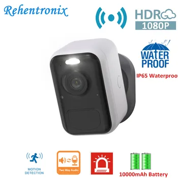 1080P Renkli Gece Görüş Pil Wifi Kamera Spot FHD PIR Hareket Algılama 2 Yönlü Ses IP65 Açık Bulut Projektör Kamera