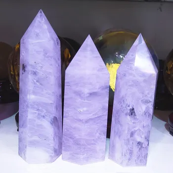 15-20 cm mor eritme kuvars noktası ışık ametist erime kristal değnek taşlar kulesi Reiki şifa enerji ev Deco