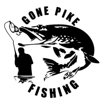 15.9 cm*15.2 cm Gitti Pike Balıkçılık Moda Etiketler Çıkartmaları Vinil S4-0342