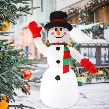 2.4 m Noel Kardan Adam Şişme Model led ışık Kırmızı Eldiven Noel Kazık Sahne Oyuncaklar Ev Aksesuarları Tatil Parti Dekor
