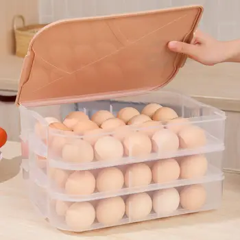 21.3 cm x 30 cm x 6 cm Yumurta saklama kutusu Yumurta Tepsisi kapları Mutfak Buzdolabı Yumurta Plastik Dağıtıcı Hava Geçirmez Taze Koruma