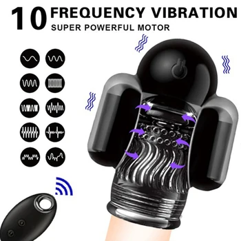 3 İn 1 Çift Glans Vibratör Kablosuz Kontrol Penis Eğitmen Mastürbasyon Cihazı Glans Erkek Genişletici Yapay Penis Vibratör Seks Oyuncak erkekler için