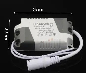 3 yıl garanti 1 W 7 W 12 W 18 W 25 W 36 W güç kaynağı ledi sürücü adaptör transformatörü anahtarı İle LED ışıkları için dişi konnektör