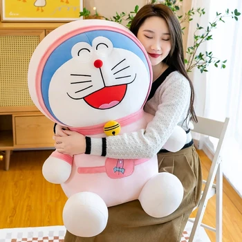 30-60cm Uzay Jingle Kedi Doraemon peluş oyuncaklar Karikatür Dolması Sevimli Kedi Bebek Yumuşak Hayvanlar Yastık doğum günü hediyesi Bebek Çocuklar için Kız