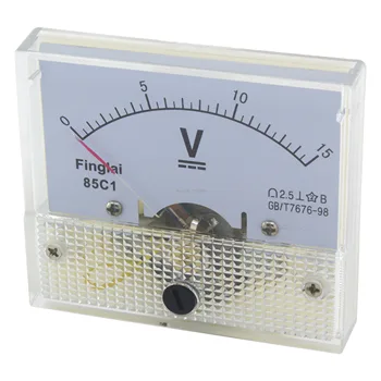 85C1-V DC pointer voltmetre gerilim metre 10 V 15 V 20 V 30 V 50 V 75 V 100 V 150 V 250 V 85C1 serisi analog volt metre 64*56mm boyutu