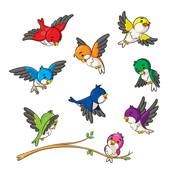 9 Çeşit Uçan Kuşlar Kesme Ölür Renkli Bahar Hayvanlar Metal Stencil DIY Karalama Defteri İçin Kart Craft Dekoratif