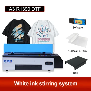 A3 DTF yazıcı Epson R1390 DTF tişört baskı makinesi PET Film DTF ımpresso ısı transferi Film yazıcı için Giysi Hoodies kap