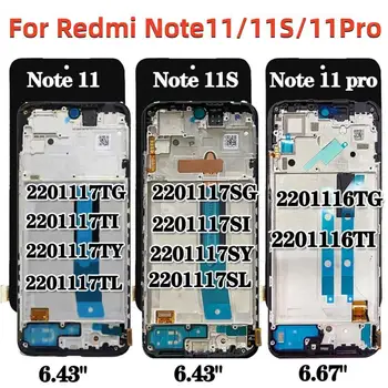 AAA + Redmi İçin Note11 11S LCD Dokunmatik Ekran İle 2201117TG 2201117Tİ 2201117SG Ekran Xiaomi Redmi İçin Not 11 Pro LCD 2201116TG