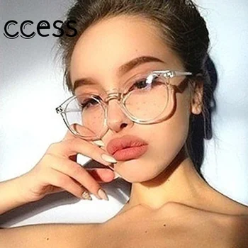 Anti mavi ışık gözlük çerçevesi Vintage 2020 Kadın gözlük Çerçevesi Yuvarlak şeffaf Lens Gözlük optik gözlük çerçevesi GlassWomen