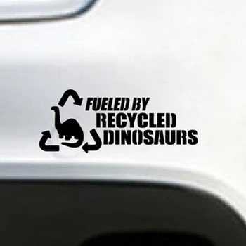 Araba Sticker Komik 4x4 Off Road sanat dekoru Kalıp Kesim vinil yapışkan Tarafından Beslenen Geri Dönüşümlü Dinozorlar Çıkarılabilir Çıkartmaları Araba Pencere Dekor
