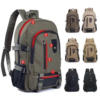 Açık hava seyahati için sırt çantası erkek Eğlence Yürüyüş keten sırt çantası Büyük Kapasiteli Depolama sırt çantası Erkekler Tırmanma Kamp Çantası Okul Çantası