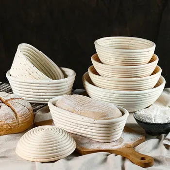 Banneton Ekmek Sepeti rattan Prova kalıp pişirme malzemeleri formu Hasır ekmek mutfak aksesuarları gadget setleri araçları bakeware