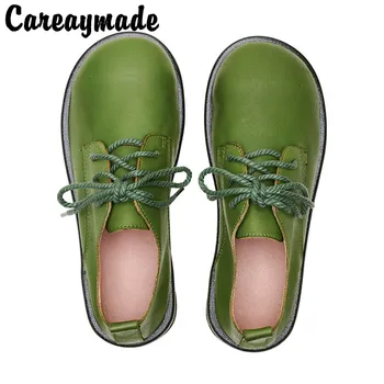 Careaymade-Hakiki Deri kadın ayakkabısı tek ayakkabı yeni düz loafer'lar rahat ve rahat küçük deri bayan ayakkabıları