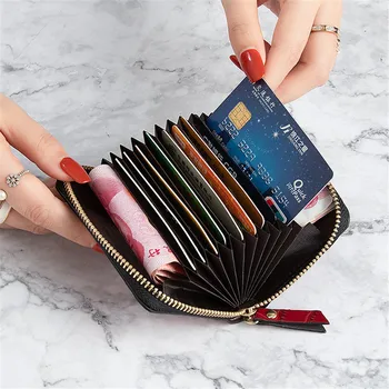 Erkekler Kadınlar İş kart tutucu Pu Deri Kredi kart tutucu Kadın Fermuarlı Cebi Unisex Kimlik Banka Kartı Durumda Fermuar bozuk para cüzdanı