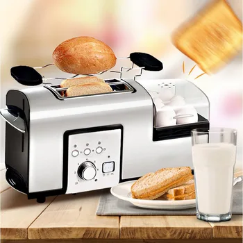 Ev Tost Kahvaltı Yapma Makinesi Yumurta Vapur Ocak Tost Kızarmış Makine Buğulanmış Yumurta Kahvaltı Makinesi