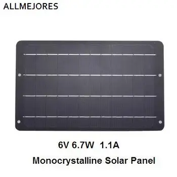 Güneş panelı 6V 6.7 W 1.1 A Monokristal mükemmel Kalite küçük boyutlu güneş panelı DIY güneş şarj cihazı .Işık vb