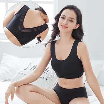 Hiçbir Jantlar Seksi Lingeries Underwears Kadın Sütyen Artı Boyutu 7XL Tek Parça Uyku Dantel Güzel Geri Konfor Sutyen kadın Yelek