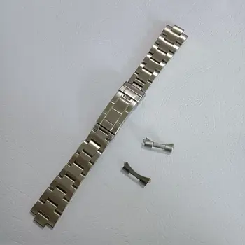Izle Aksesuarları 20mm Fırçalanmış Lehçe Paslanmaz Çelik Oyster saat kayışı Kavisli Uç Kayışı İçin Fit RLX İzle