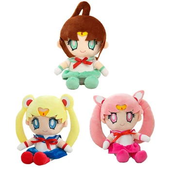 Japonya Anime Sailor Moon peluş oyuncaklar Tsukino Usagi Kaiou Michi Dolması Bebek Kız Odası Dekor Dolması Kawaii Hediyeler Kız Arkadaşı İçin