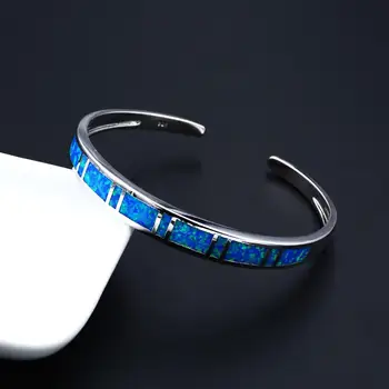 JLB - 001 Yeni Mavi Opal Bilezikler En Kaliteli Takı Manşet Erkekler & Kadınlar Severler Hediyeler Toptan fiyat