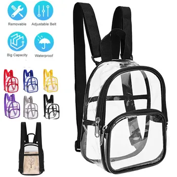 Kadın Erkek Şeffaf Çanta PVC Rahat Şeffaf asma sırt çantası Okul Çantaları Seyahat Ve Spor Açık Spor Sırt Çantası Laptop Sırt Çantası