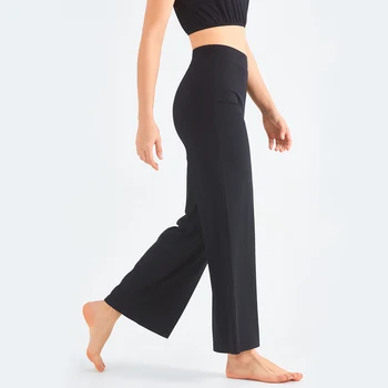 Kadınlar Geniş Bacak Pantolon yoga kıyafeti Flare Dipleri Gevşek Spor Pantolon Güneş Koruyucu Tayt Pilates Egzersiz rahat spor pantolon