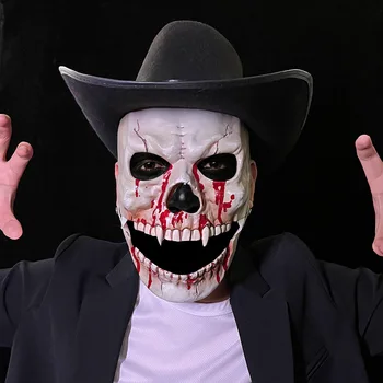 Kafatası Maskesi Hareketli Çene Yarım Yüz Korku Korkunç Kötü Cosplay Sahne Şapkalar Giyinmek Masquerade Tatil Parti Dekorasyon Hediyeler