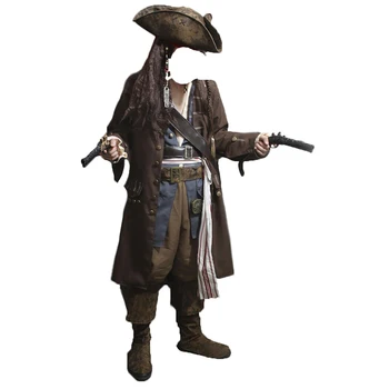 Karayip Korsan Yetişkin Erkekler Grand Miras Koleksiyonu Deluxe kostüm Jack Sparrow lüks ceket seti 11