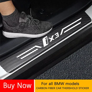 Karbon Fiber Araba Kapı Eşik Pedalı sürtme plakası Çıkartmaları BMW i3 i3s i8 ix i4 iX3 Z3 Z4 Z8 E52 E85 E86 E89 G29 Araba styling