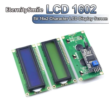 LCD1602 1602 LCD Modülü Mavi / Sarı Yeşil Ekran 16x2 Karakter LCD ekran PCF8574T PCF8574 IIC I2C Arayüzü 5V Arduino için
