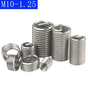 M10 - 1.25 304 Paslanmaz Çelik İnce Dişli Helicoil Ekleme Tel Dişli Ekler