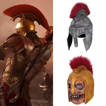 Masquerade Valhalla Maskesi Roma Şövalye Kask Ortaçağ Asker Cosplay Tam Başkanı Lateks Maskeleri Korku Cadılar Bayramı Parti Malzemeleri