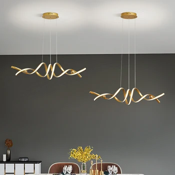 Minimalizm Altın / Siyah Modern Led Avize Oturma Odası Yatak Odası Çalışma Odası İçin luces led decoracion Tavan avize aydınlatma