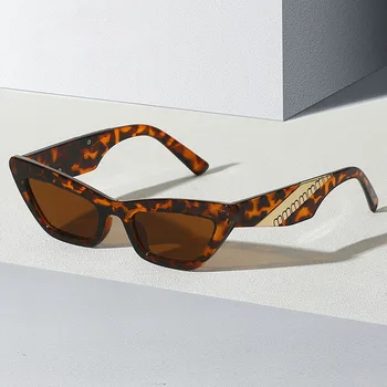 Moda Küçük Kedi Gözler Çerçeve Güneş Gözlüğü Lüks Marka Tasarımcısı Bayanlar Kişilik UV400 Gözlük Gözlük Yetişkin, Kadın, Erkek