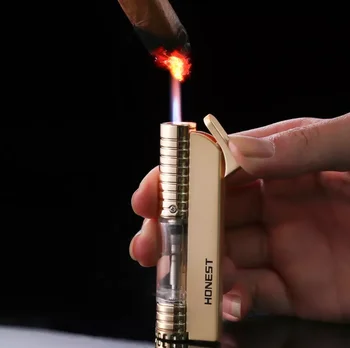Orijinal Dürüst Turbo Çakmak Bütan Ultra-ince Yaratıcı Şişme Rüzgar Geçirmez Çakmak Torch Sigara Aksesuarları Gadget