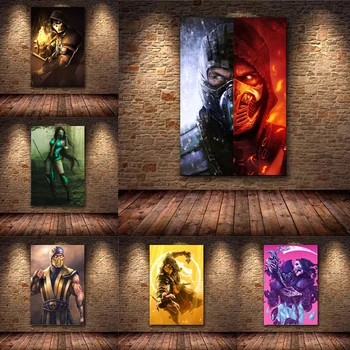 Oyun Mortal Kombat Tuval Boyama Posterler ve Baskılar Duvar sanat resmi Oturma Odası Yatak Odası için Erkek Odası Ev Dekor Cuadros