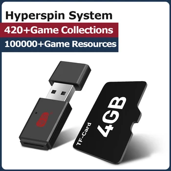 PS1/PS2/PS3/GameCube/SS/Wİİ/WİİU için uygun 100.000'den fazla Retro Oyun ve Hyperspin Sistemine Sahip Hyperspin 4G TF Kartı.Vb