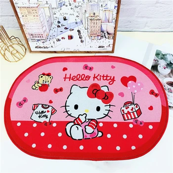 Sanrio Hello Kitty Halı Benim Melody Kuromi Kawaii Ev Yumuşak kürk kilimler Çocuk Kız Yatak Odası Oturma oda zemin matı Paspas Dekor