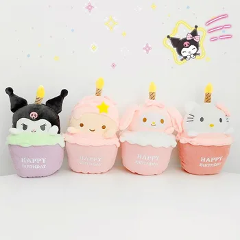 Sanrio Sevimli Yumuşak Peluş Kawaii Cinnamoroll Pom Pom Purin Hello Kitty Melodi Bebek Çocuklar Kızlar Hediye Benim Oyuncaklar Kuromi Dolması 