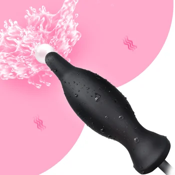 Silikon Şişme Yumuşak Anal Plug Erkek Hava Dolu Pompa Kadın Anal Yapay Penis Butt Plug Eşcinsel Dilatör Anüs Masajı Seks Oyuncak Çift için