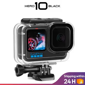 Su geçirmez Kılıf için GoPro Hero 10 9 Siyah Aksesuarları 60M Dalış Konut Kapak Koruyucu Sualtı Kabuk Git Pro 10 9 Kamera