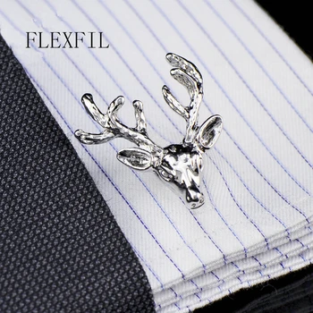 Takı gömlek kol düğmeleri mens Marka metal geyik emaye kol düğmesi Toptan Moda Düğün Düğmeleri Yüksek Kalite Ücretsiz Kargo