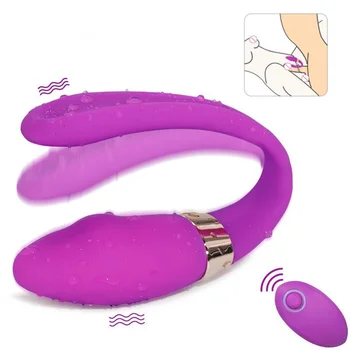 Uzaktan Kumanda Çift Vibratörler Çift Giyilebilir Yapay Penis Kadın G Noktası Stimülatörü Masaj mastürbasyon için seks oyuncakları Kadınlar İçin
