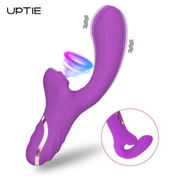 Vibratör 10 Modları Klitoris Enayi Kadınlar için Yapay Penis Kadın Klitoris Vakum Stimülatörü 2 in 1 mastürbasyon için seks oyuncakları Ürünleri Yetişkinler için 18