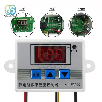 W3002 12V 24V 220V LED Dijital sıcaklık kontrol cihazı Termostat Kontrol Anahtarı Termoregülatör Sensörü Ölçer Probu XH-W3002