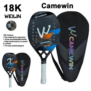 WINLIN ve CAMEWIN18k karbon fiber plaj tenisi raketi pürüzlü yüzey raketi koruyucu kılıf