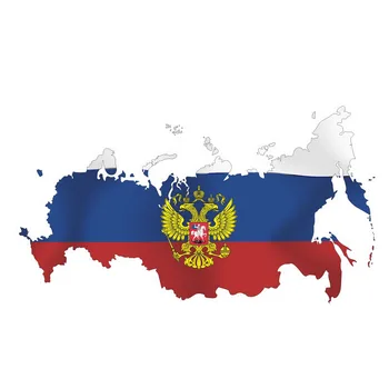 Yaratıcı KK yansıtıcı Rus bayrağı harita çıkartma kapak çizikler araba Sticker Pvc 15 CM X 8.4 CM