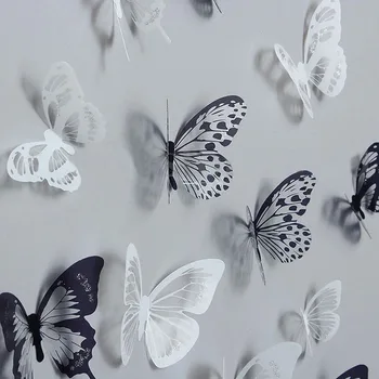 Yeni 18 adet/grup Kristal Kelebekler 3d Duvar Sticker Güzel Kelebek Oturma Odası Çocuk Odası için Duvar Çıkartmaları Ev Dekorasyon